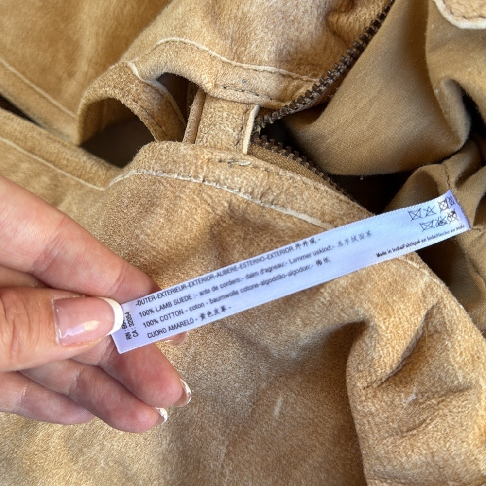 Tan Suede Tote Bag - Picture 13 of 13